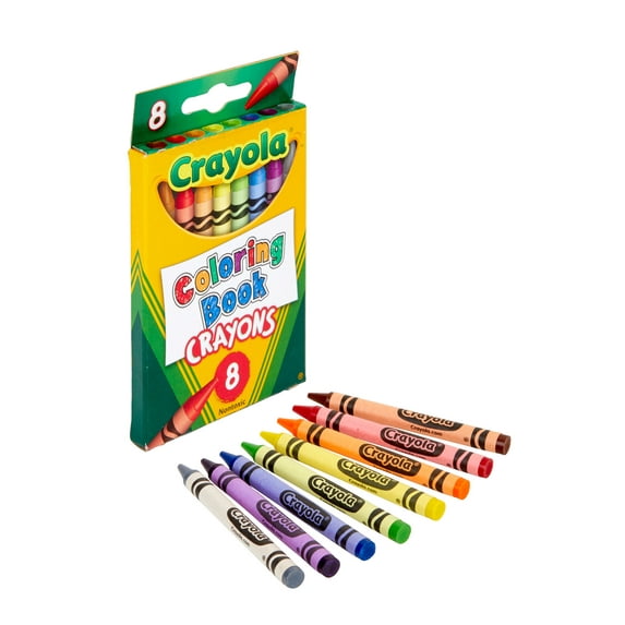 8CT COLORING BOOK CRAYONS