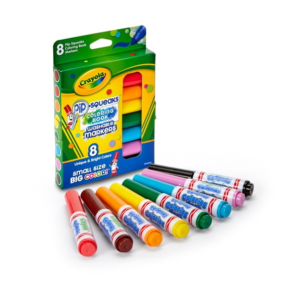 Crayola 8 Count Pip Squeak Washable Coloring Book Markers