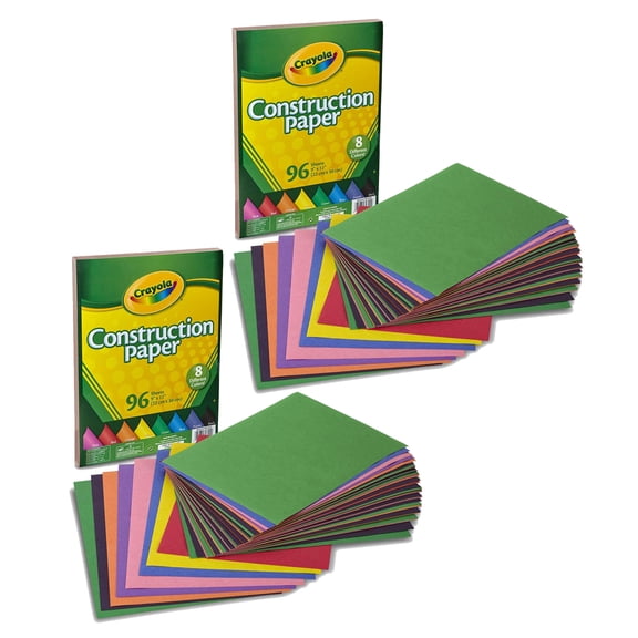 Crayola 96 Count Construction Paper Great for Crafting Projects - 2 Pack