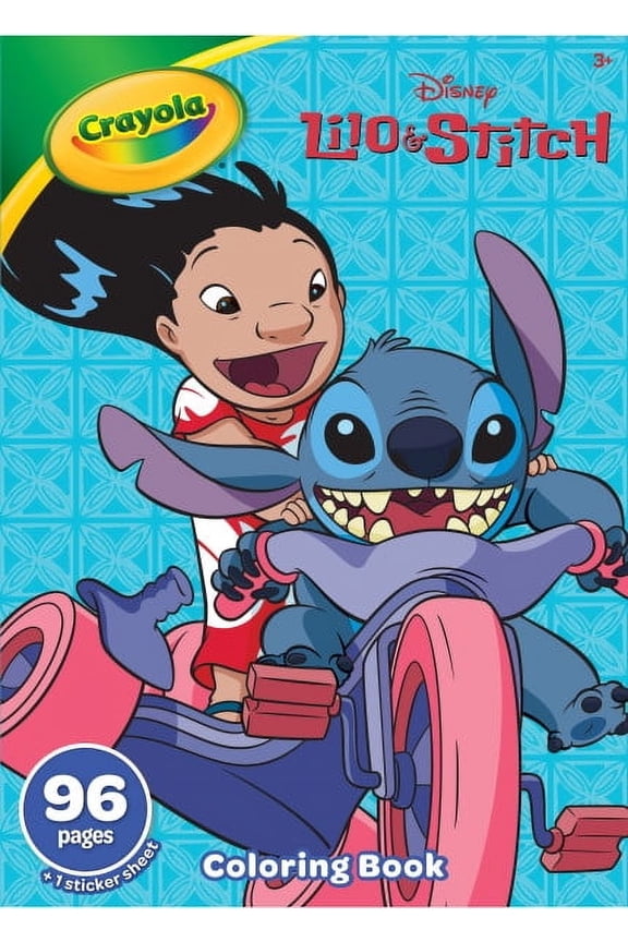 Lilo & Stitch Coloring Book, 96 Pages, With Stitch Stickers, Screen Free Activity, Art Supplies, Gifts for Kids, Ages 3+