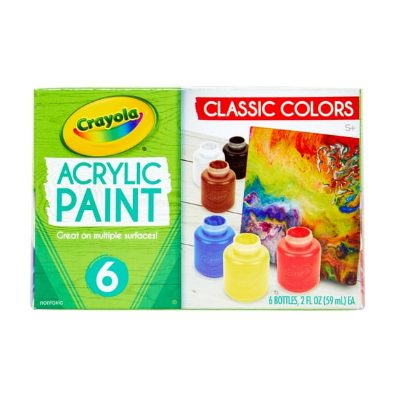 Crayola Acrylic Paint Set, 6-Colors