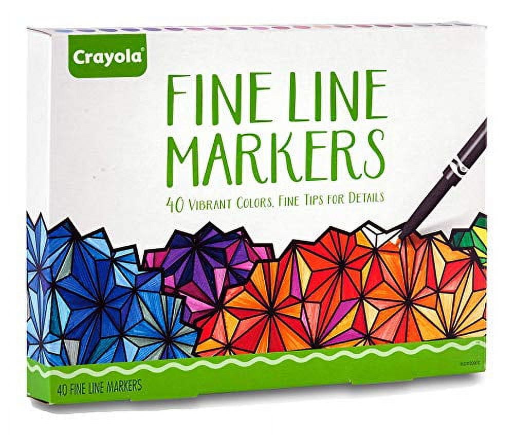 Crayola 20 Count Art With Edge Thick 'N Thin Markers, Aged Up Coloring 