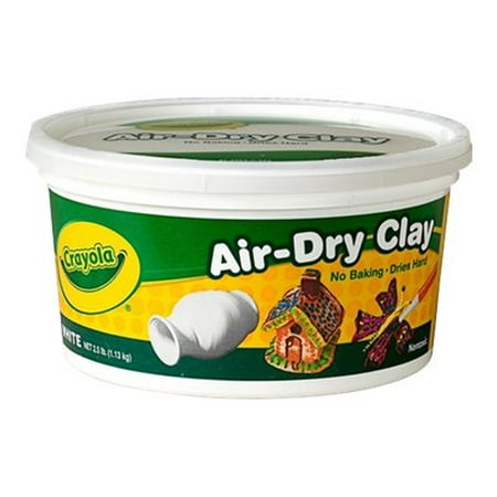 Crayola Air Dry Clay Bucket, 2.5 lbs White Clay, Classroom Supplies for Teachers, School Supplies, Crafts