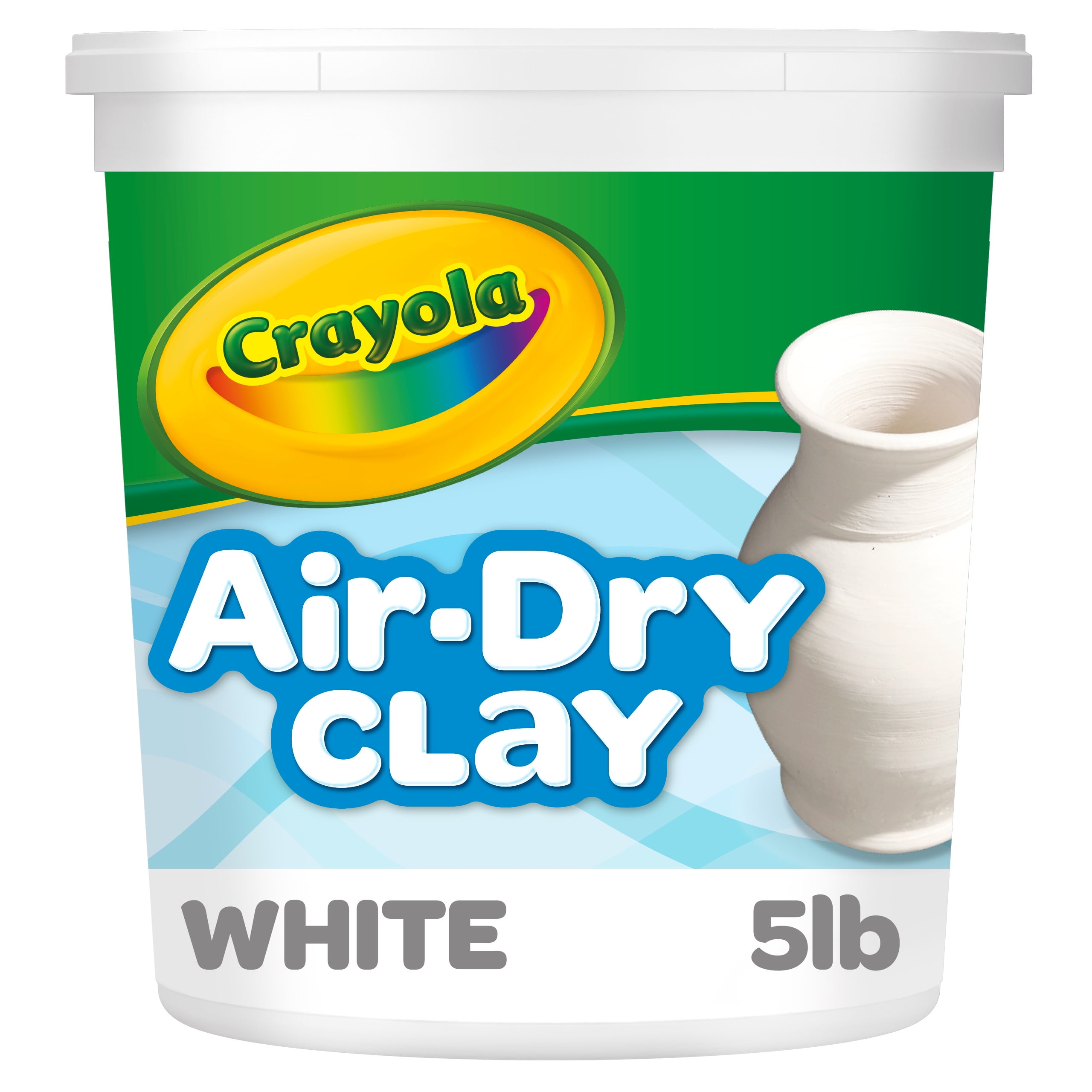 Crayola Air Dry Clay Bucket, No Bake Clay for Kids, 5Lbs, White