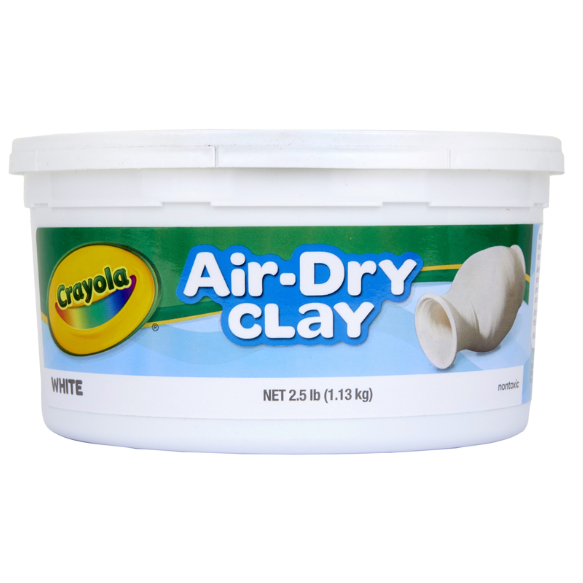 Crayola Air-Dry Clay, White, 2.5 Lb Resealable Bucket - image 1 of 11