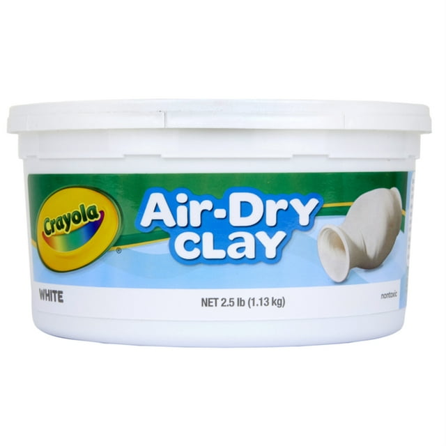 Crayola Air-Dry Clay, White, 2.5 Lb Resealable Bucket