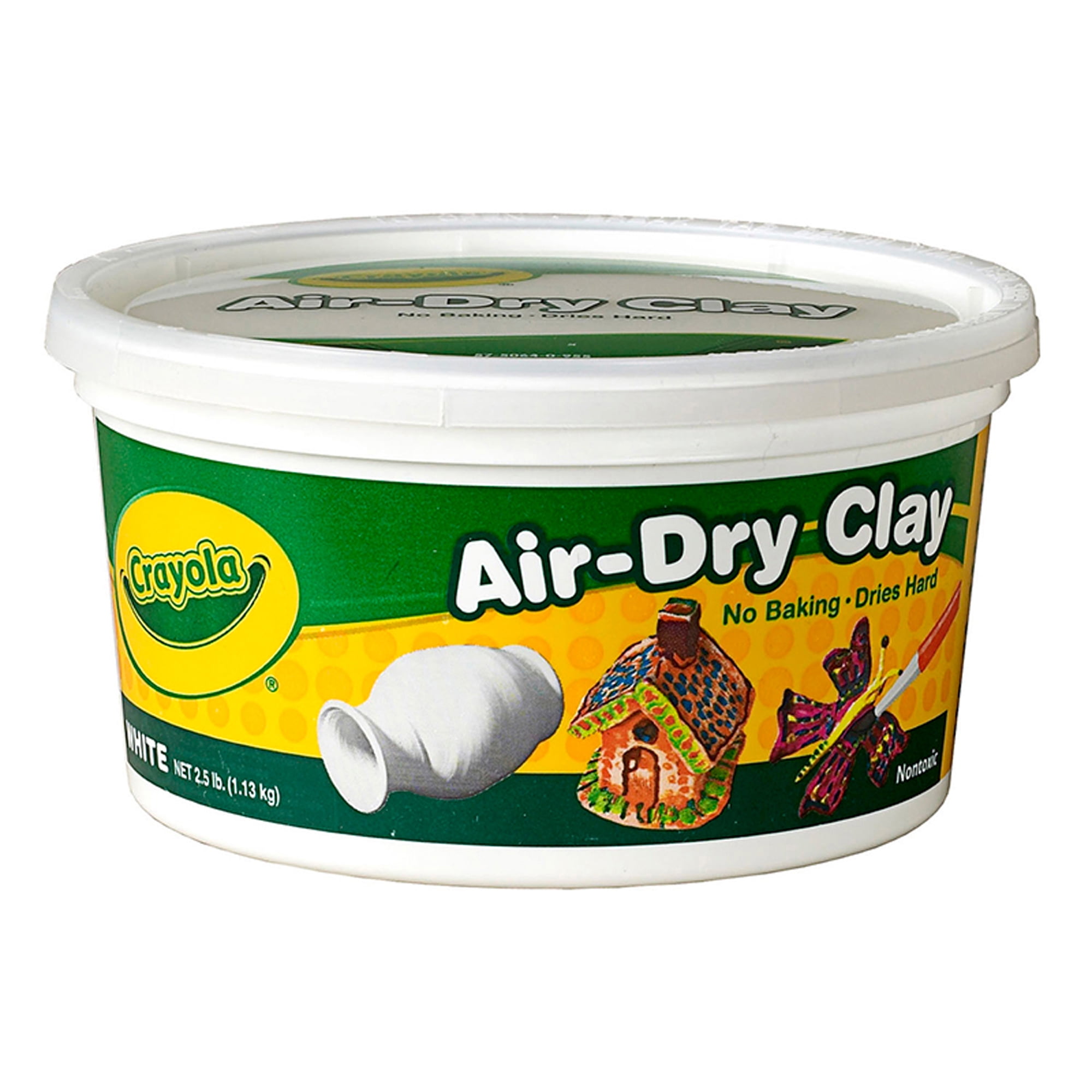 Crayola AirDry Clay, White, 25 Lb Per Pack, 4 Packs
