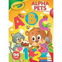 Crayola Alpha Pets 96pg Coloring Book with Stickers, Alphabet, Easter Basket Stuffers for Toddlers