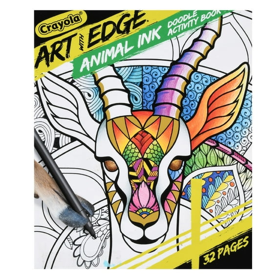 Crayola Art with Edge Animal Ink Coloring Book, Child, 32 Pages