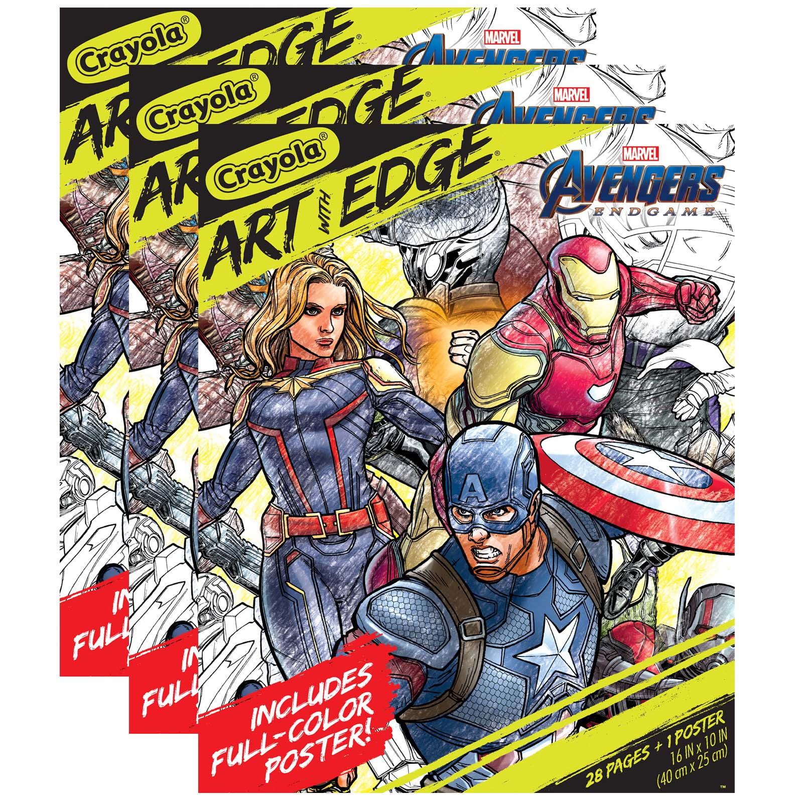 Crayola Marvel Avengers Travel Pack - 6 Washable Crayons, 40 Activity  Sheets