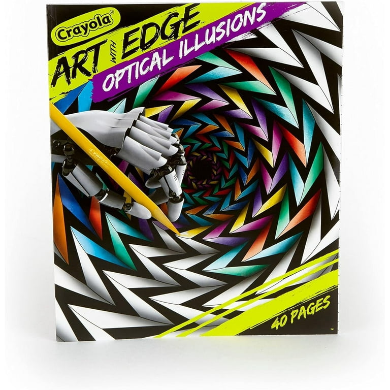Crayola Optical Illusions Coloring Book for Kids Adults, 40