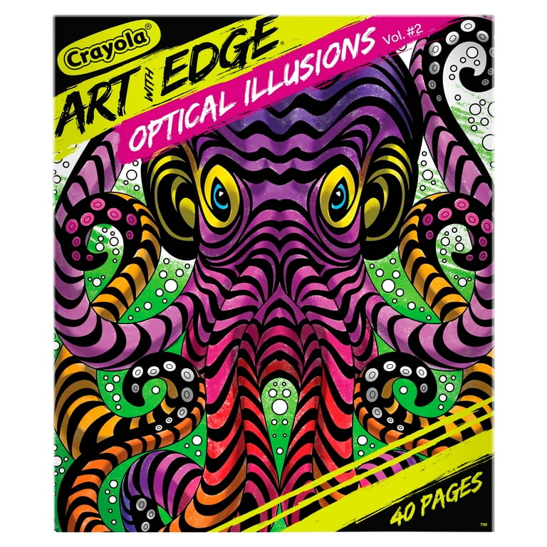 Crayola Art with Edge Optical Illusions Coloring Book, 40 Pages