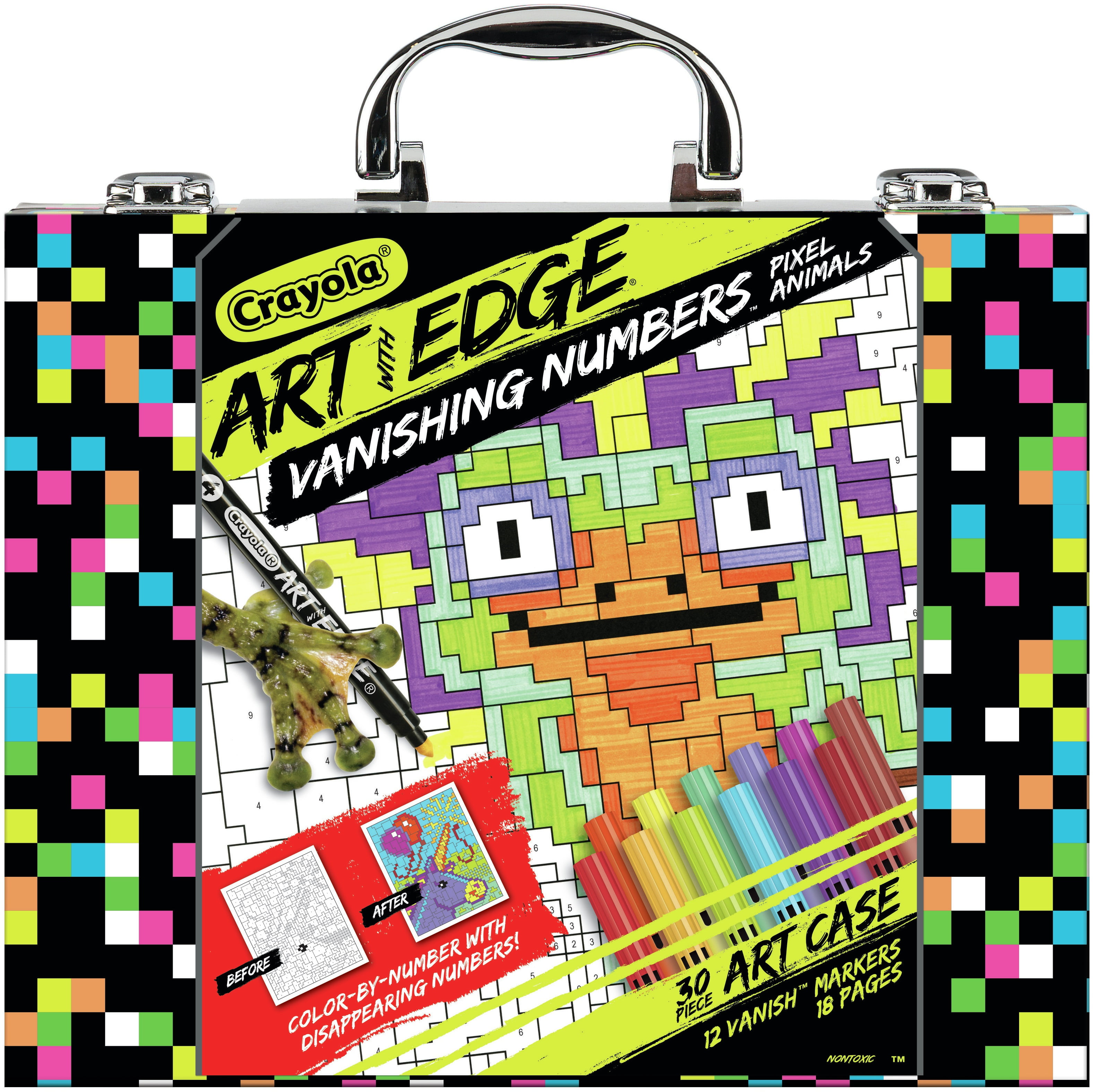 Crayola Art with Edge Pixelated Animals Art Set, 18 Piece