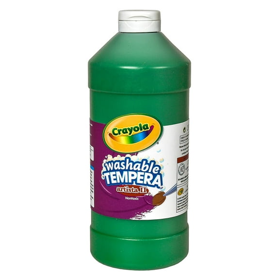 Crayola Artista II Liquid Tempera Paint Green, 32 oz (Pack of 3)
