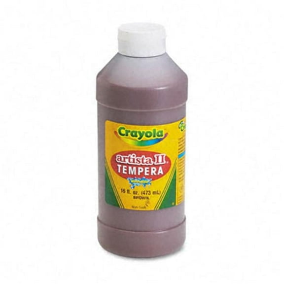 Crayola. Artista II Washable Tempera Paint Brown 16 oz