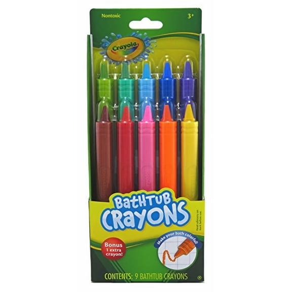 Crayola Assorted Bathtub Crayons (9 Count) Pack of 2