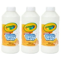 Crayola Washable Finger Paint, White, 16 oz, Pack of 3