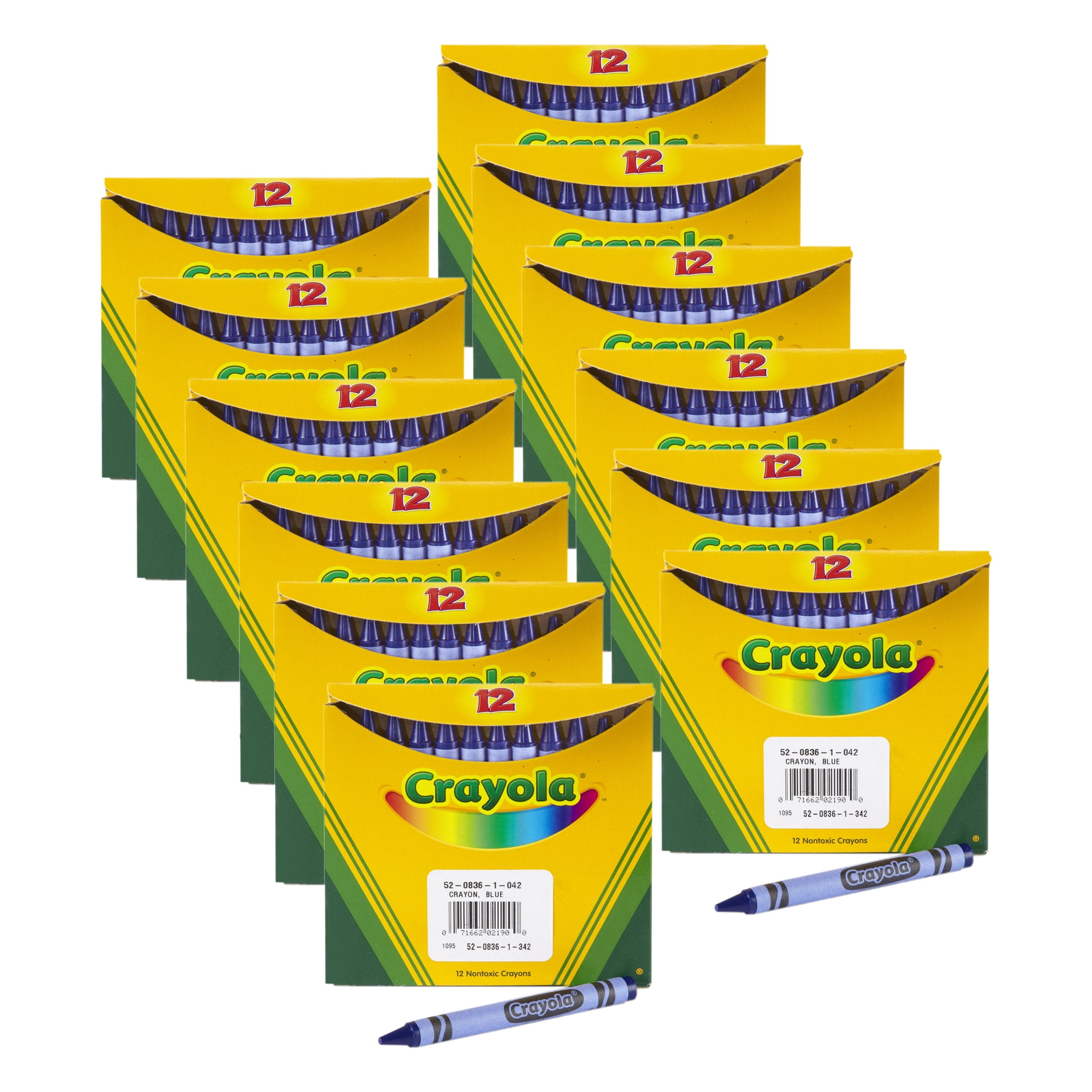 Crayola Bulk Crayons, Blue, Regular Size, 12 Per Box, 12 Boxes