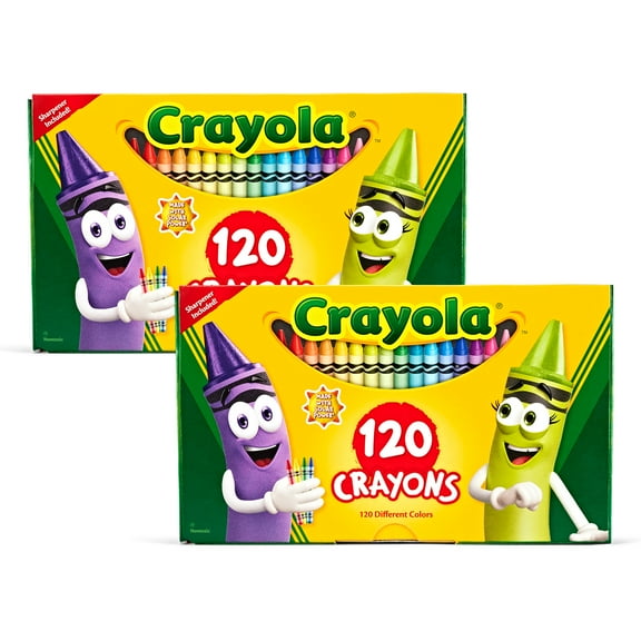 Crayola Crayons, Regular Size, 120 Per Box, 2 Boxes