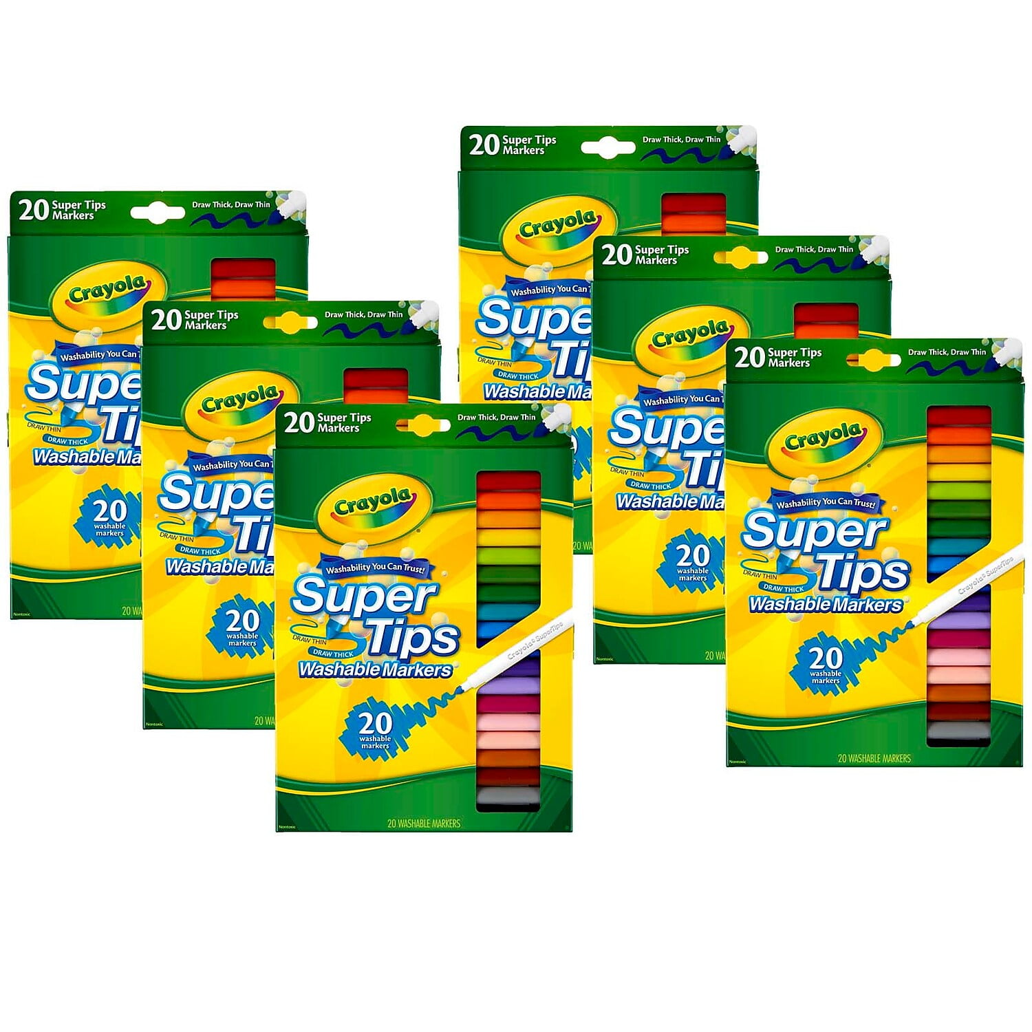 Crayola® Washable Super Tips Markers - Assorted, 20 pc - King Soopers