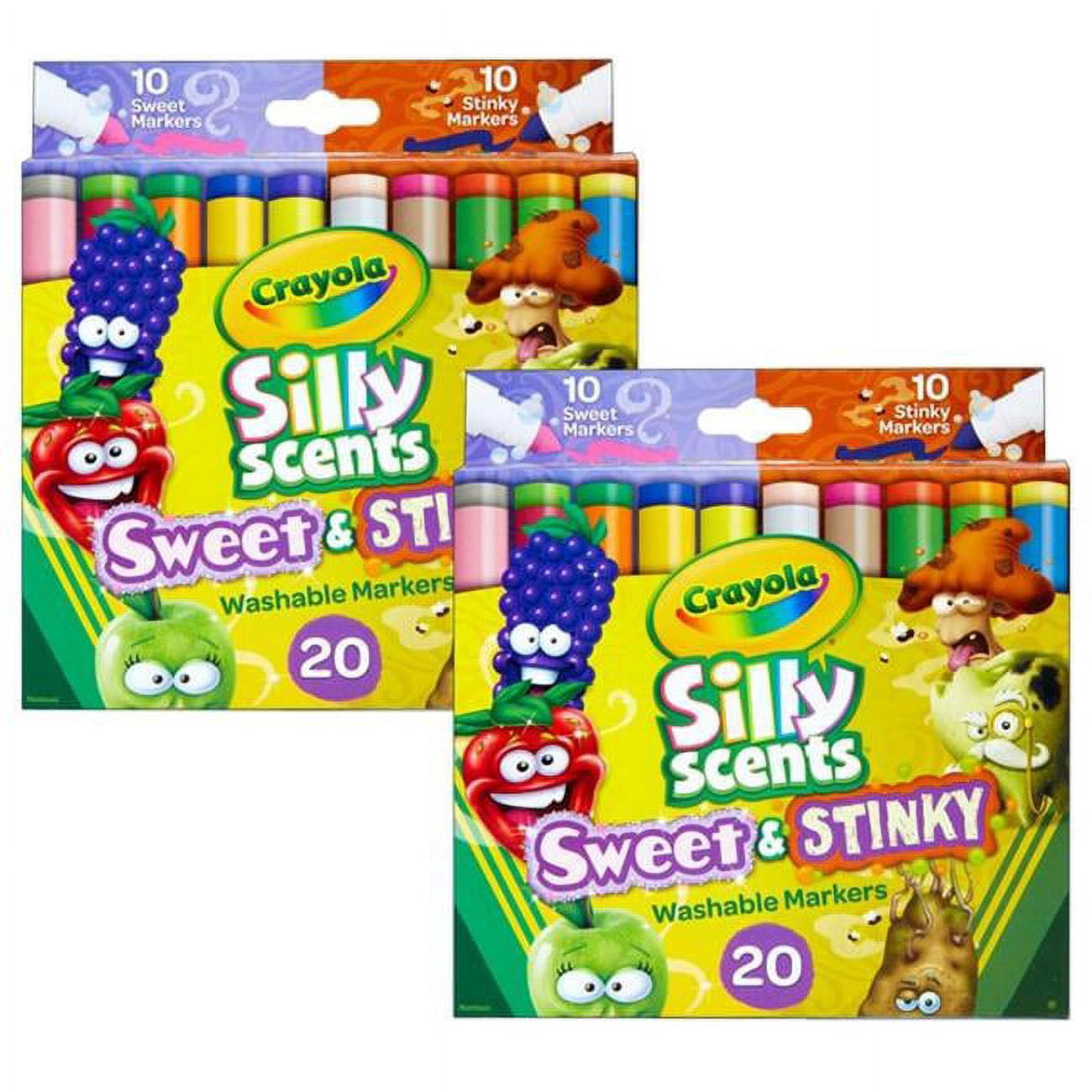 Crayola BIN588269-2 Silly Scents Washable Markers - Pack of 2