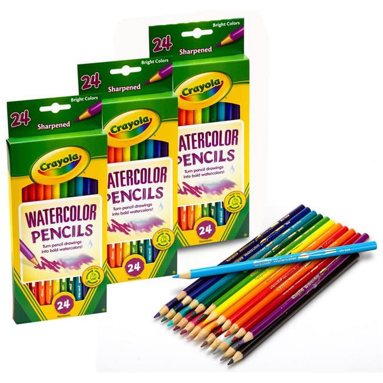 Crayola BIN6843043 Watercolor Colored Pencils, Assorted Color 24 per