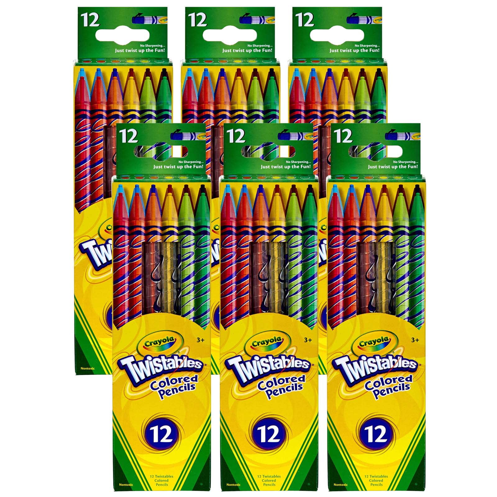 Crayola Twistables Colored Pencils, 12 Per Box, 6 Boxes