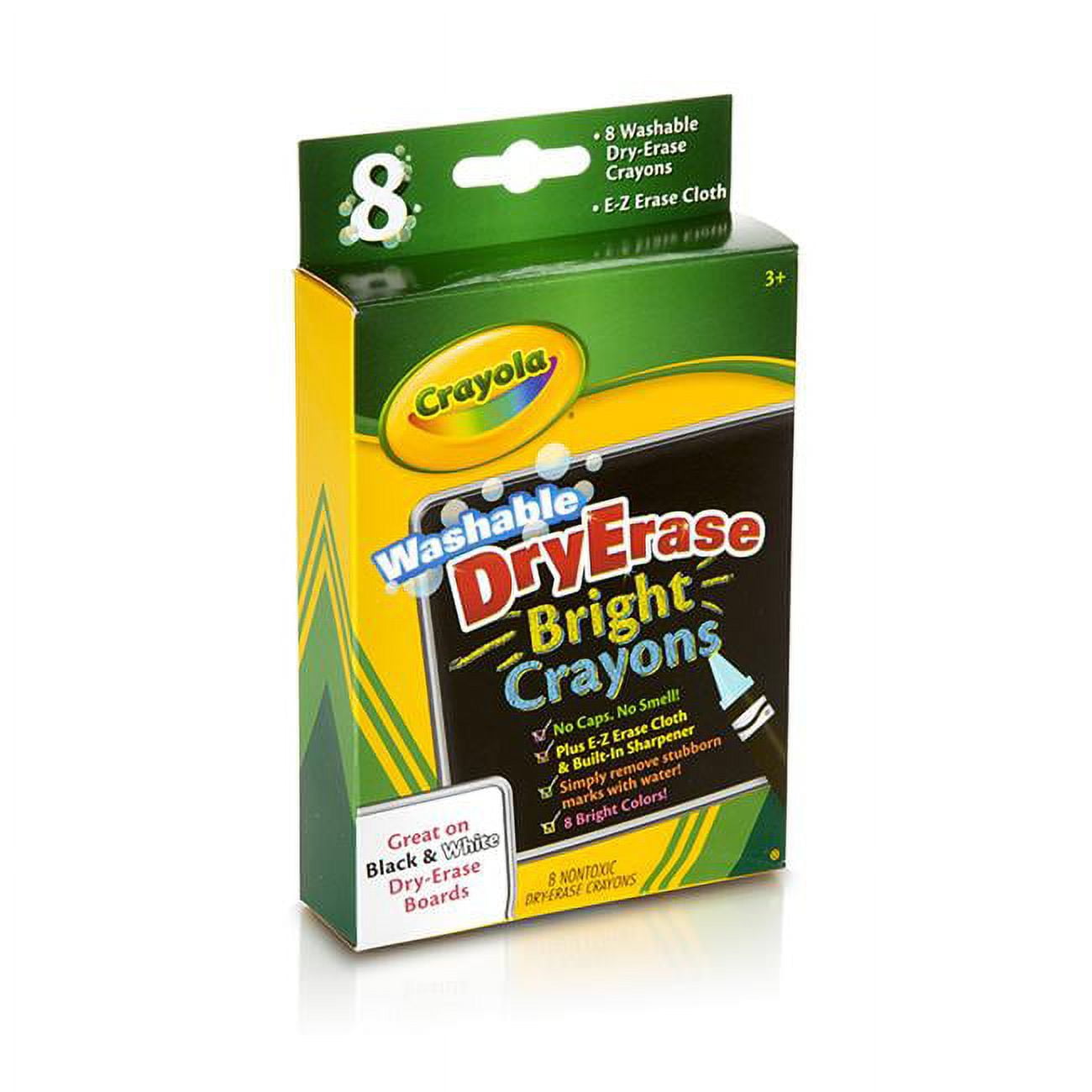 Crayola BIN985202BN Crayola Dry Erase Bright 8 Count Crayons Pack of