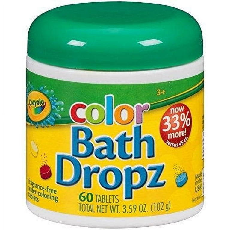 Tabletas De Color Crayola Bath Drops Para El Agua En La