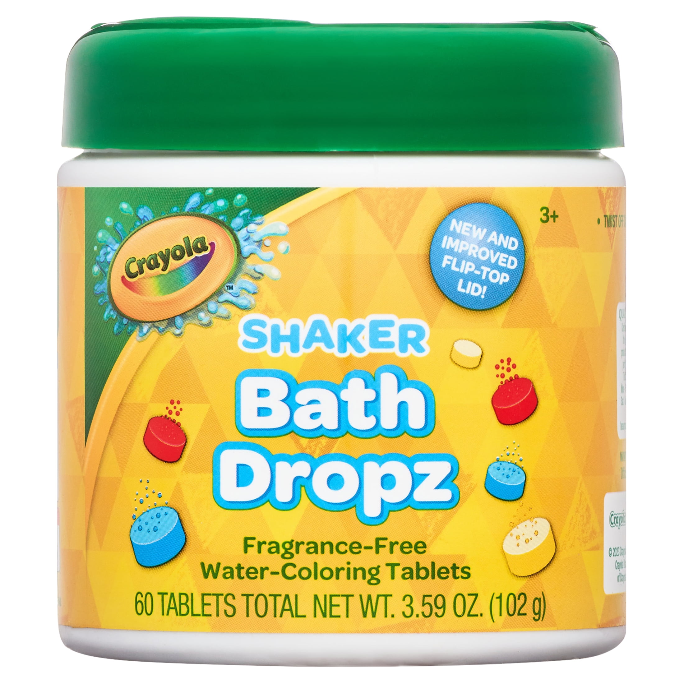  Taste Beauty Crayola Color Bath Dropz for Ages 3 and Up,  Colorful Bath Bombs for Kids, 60 Tablets : Beauty & Personal Care