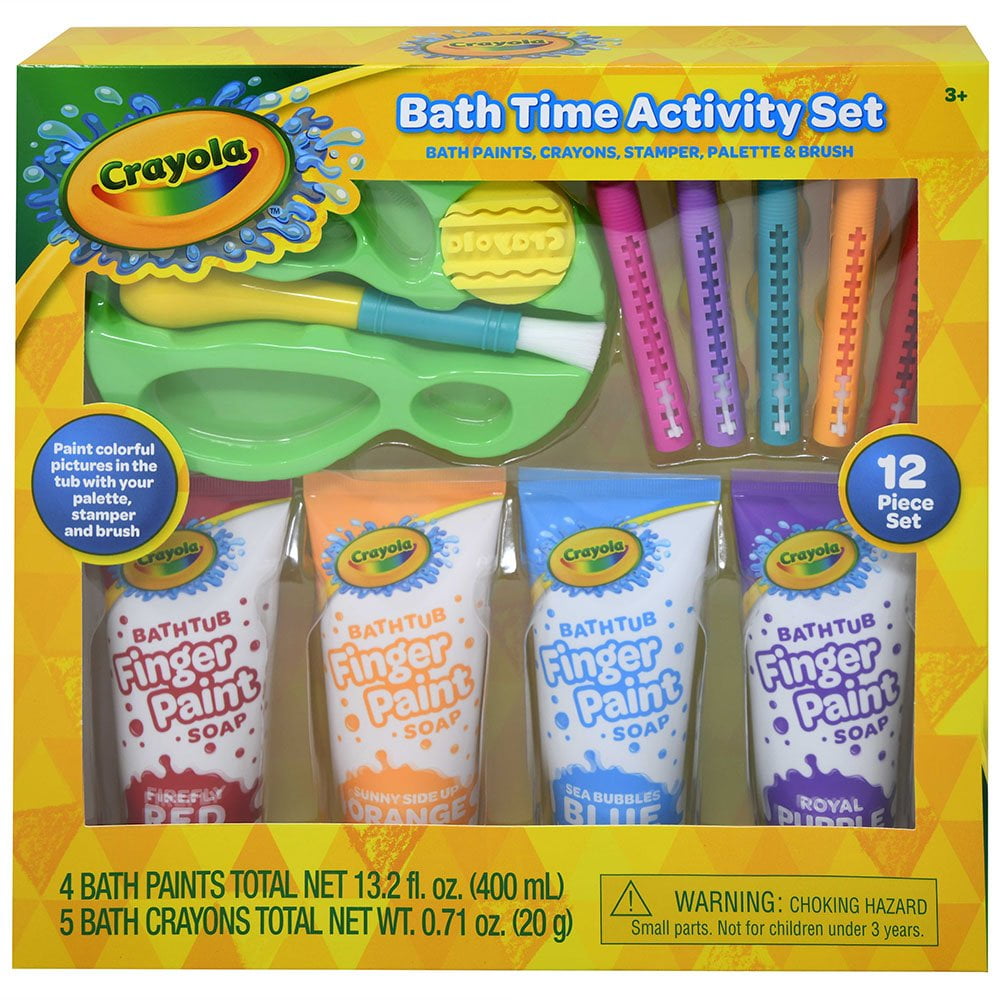 Crayola - Bath Time Activity Set - 4 Bath Paints & 5 Bath Crayons 🎨 