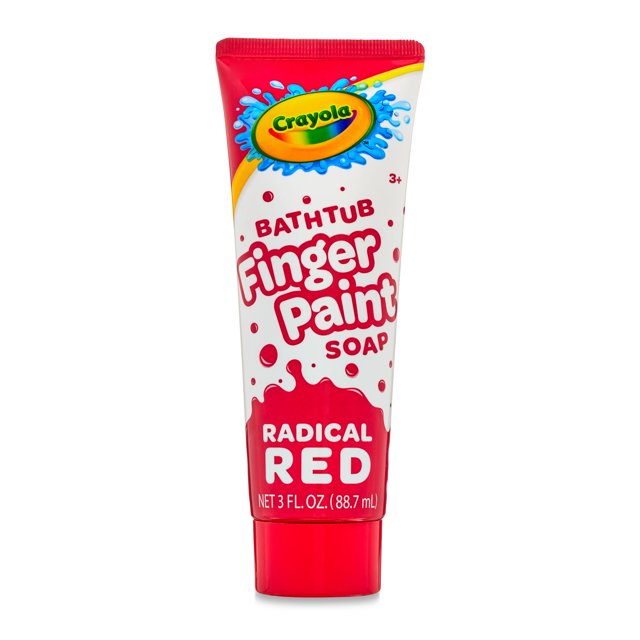 Crayola Bath Tub Finger Paint, Red, 3 fl oz
