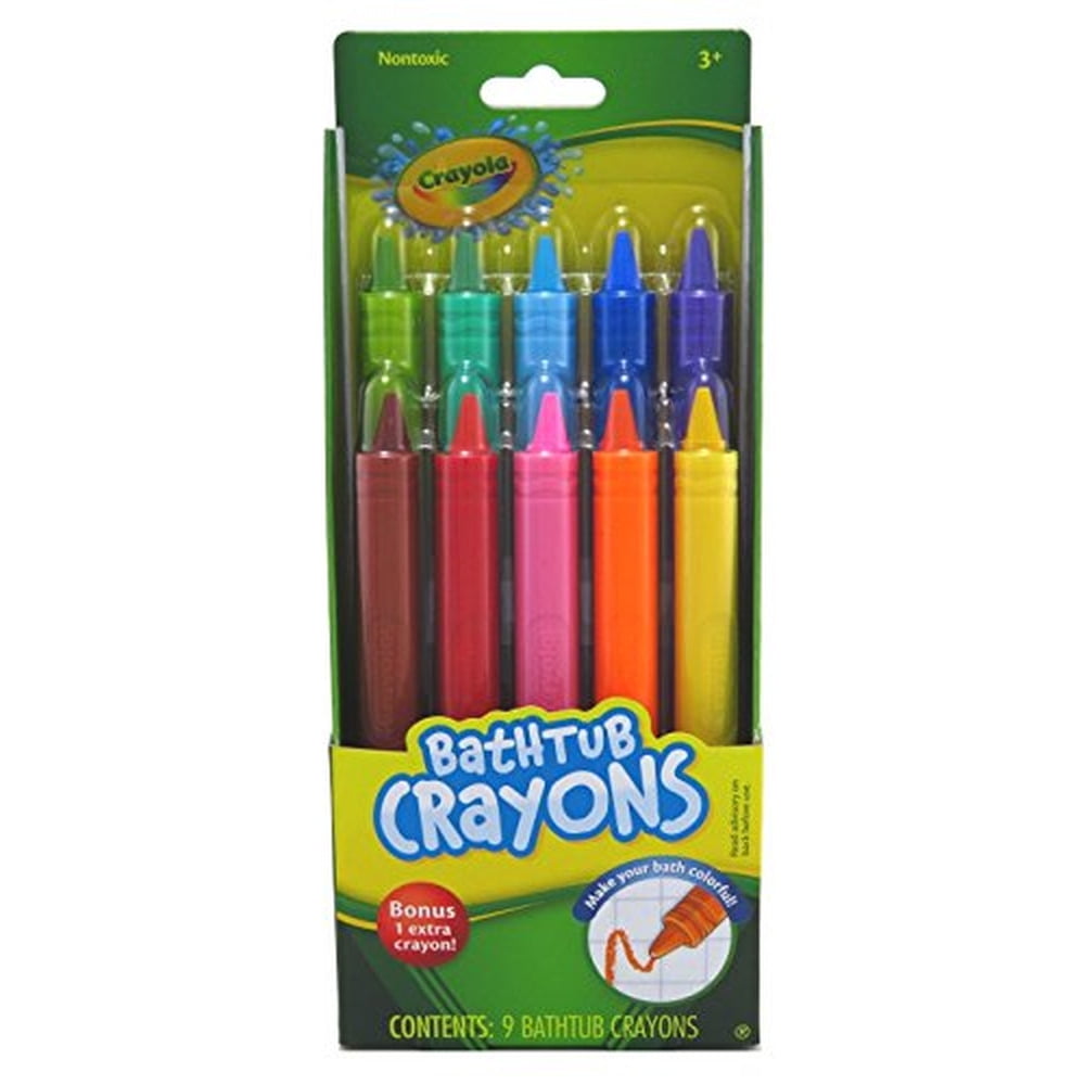Crayola Bathtub Crayons, Assorted Colors 9 Count (Pack of 2)