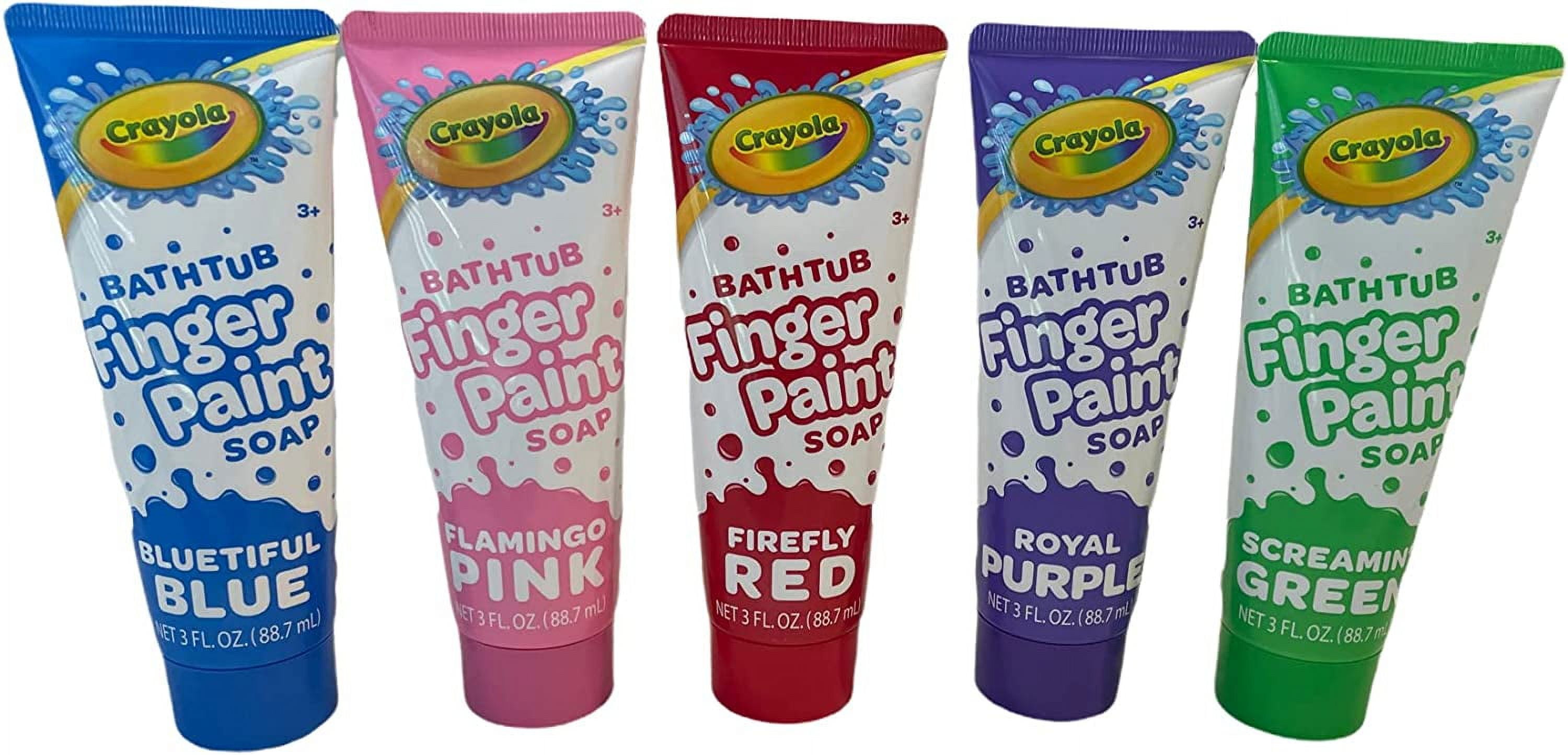 Crayola Bathtub Finger Paint Soap 5 Color Bundle, 3 FL. OZ (88.7 ml