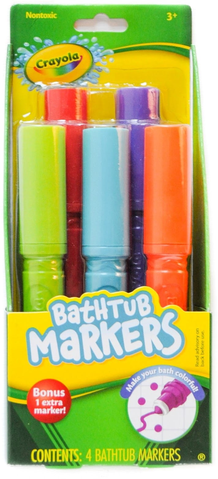 Crayola Bathtub Markers, Assorted Colors 4 ea (Pack of 3)