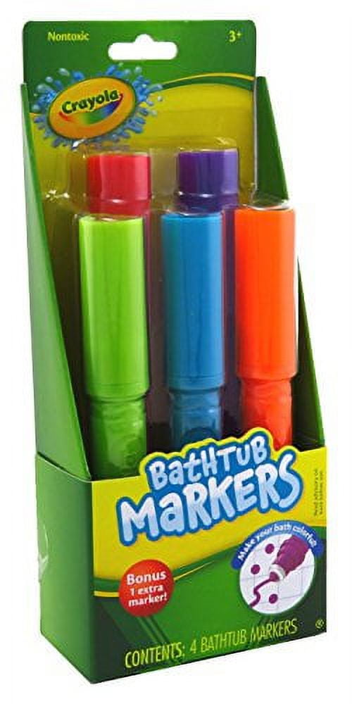 Crayola Taste Beauty Bathtub Markers, Washable Markers for Baths in Green,  Red, Blue, Purple, and Orange : Toys & Games 