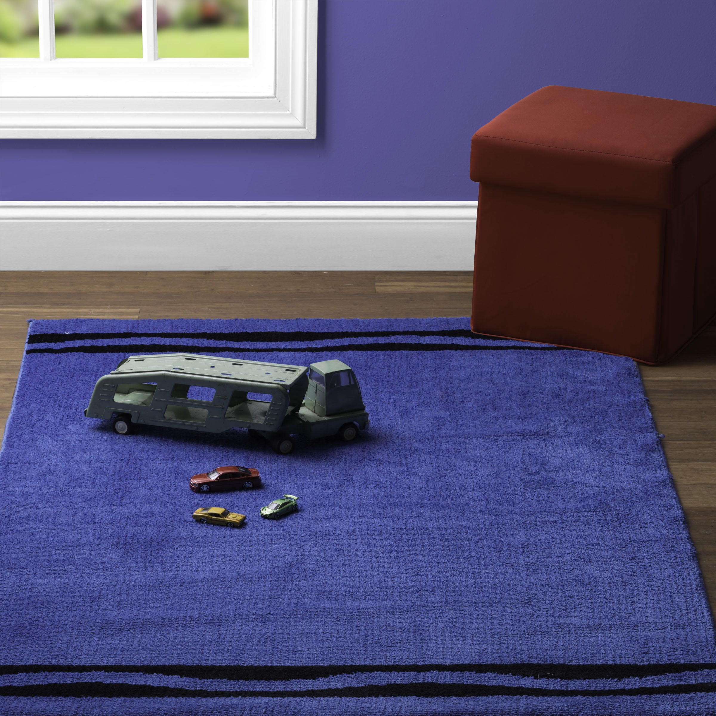 Crayola Blue Berry Blue Area Rug