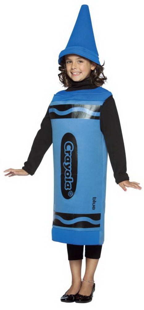 Crayola Blue Girl's Halloween Fancy-Dress Costume for Child, One Size