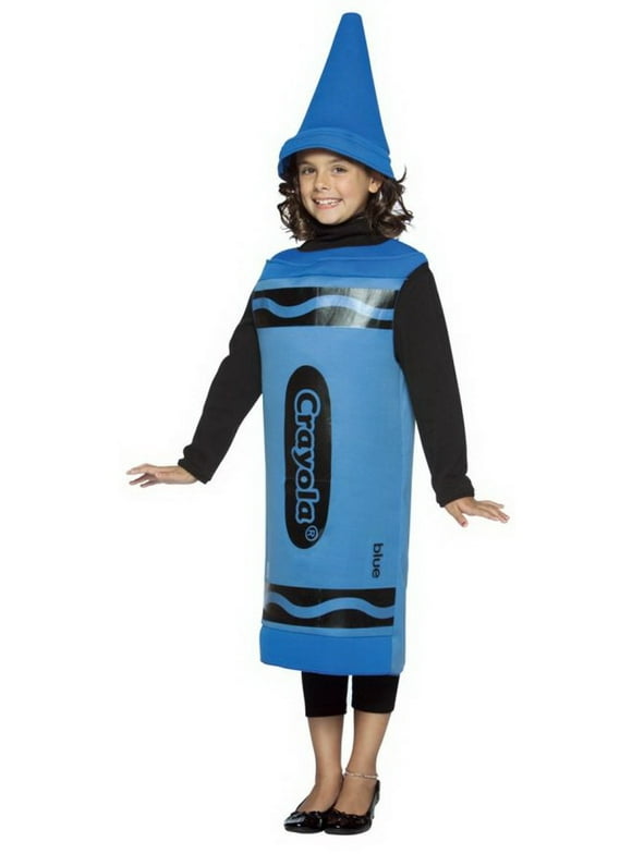 Crayola Blue Girl's Halloween Fancy-Dress Costume for Child, One Size