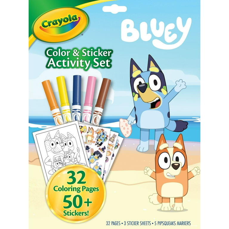 Crayola Bluey Carry Along Color & Sticker Activity Set with