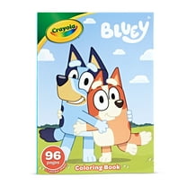 Crayola Bluey Coloring Book with Sticker Sheet, 96 Pgs, Arts and Crafts, Travel Activity, Bluey Gift for Toddlers, Ages 3 
