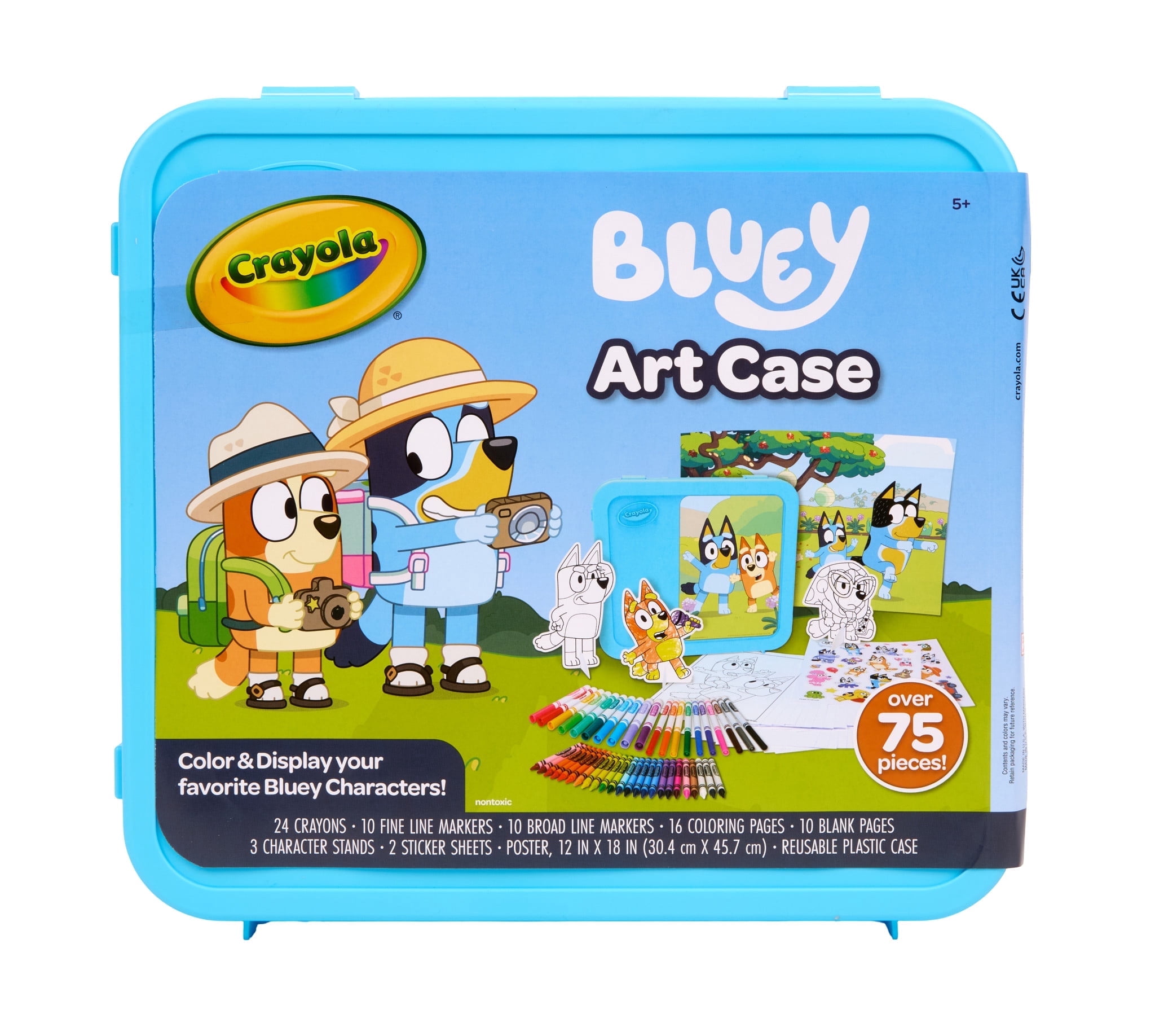 Crayola Bluey Create & Color Art Case, 75+ Pcs, Travel Activities