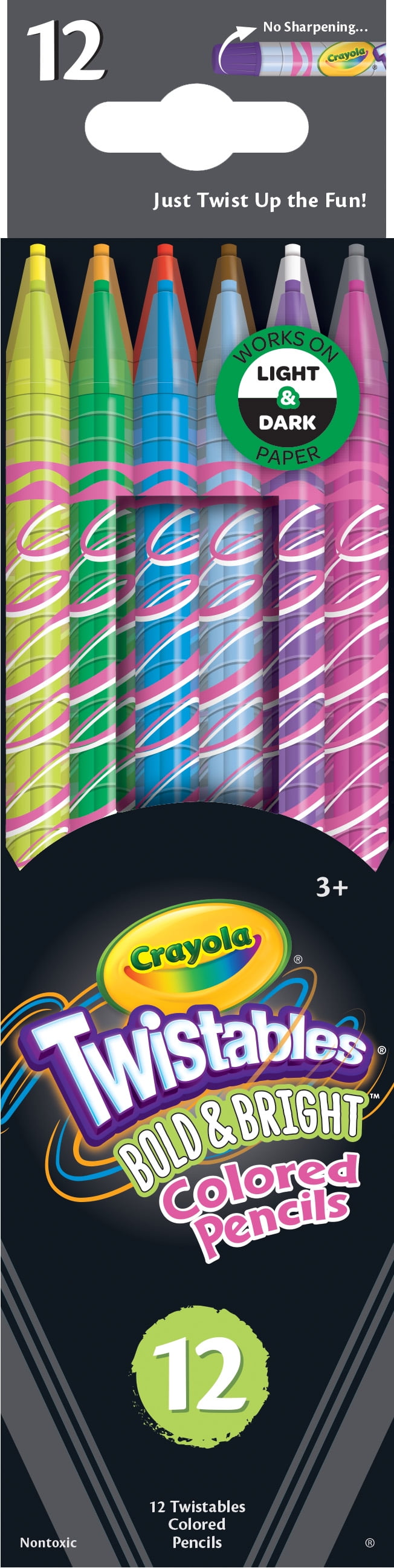 Crayola Twistables Bold & Bright Colored Pencils - 12 ct