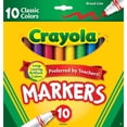 thumbnail image 1 of Crayola Broad Line Markers, 10 Ct, Back to School Supplies for Kids, Teacher Supplies, Beginner Child, 1 of 8