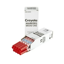 Crayola Broadline Washable Bulk Markers, Red, 2