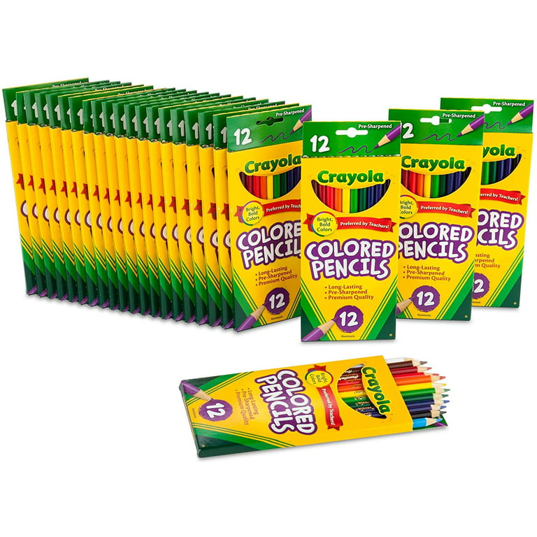 KALOUR Premium Colored Pencils,Bulk Classpack,12 Assorted Vibrant  Colors,240 Count Total,School Classroom Supplies For Kids  Teachers,Pre-sharpened