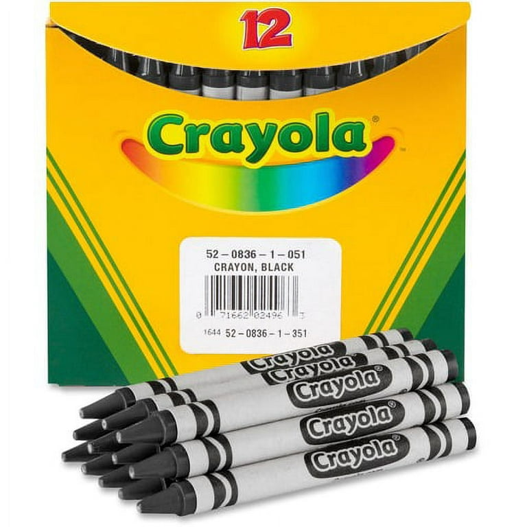Crayola Bulk Crayons - Black - 12 / Box | Bundle of 2 Boxes