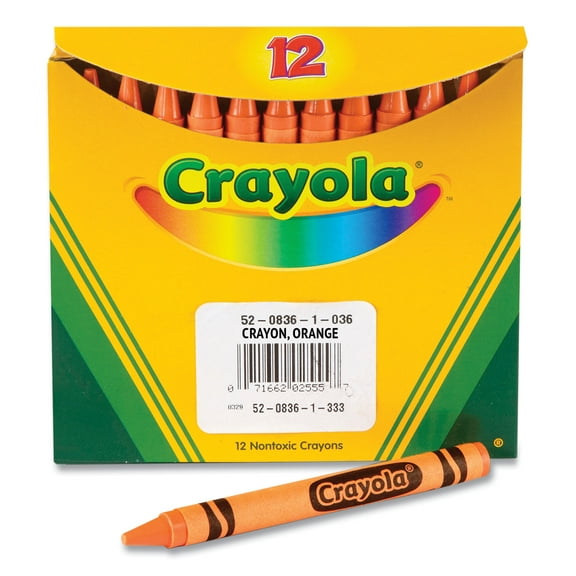 Crayola Bulk Crayons, Orange, 12 Count