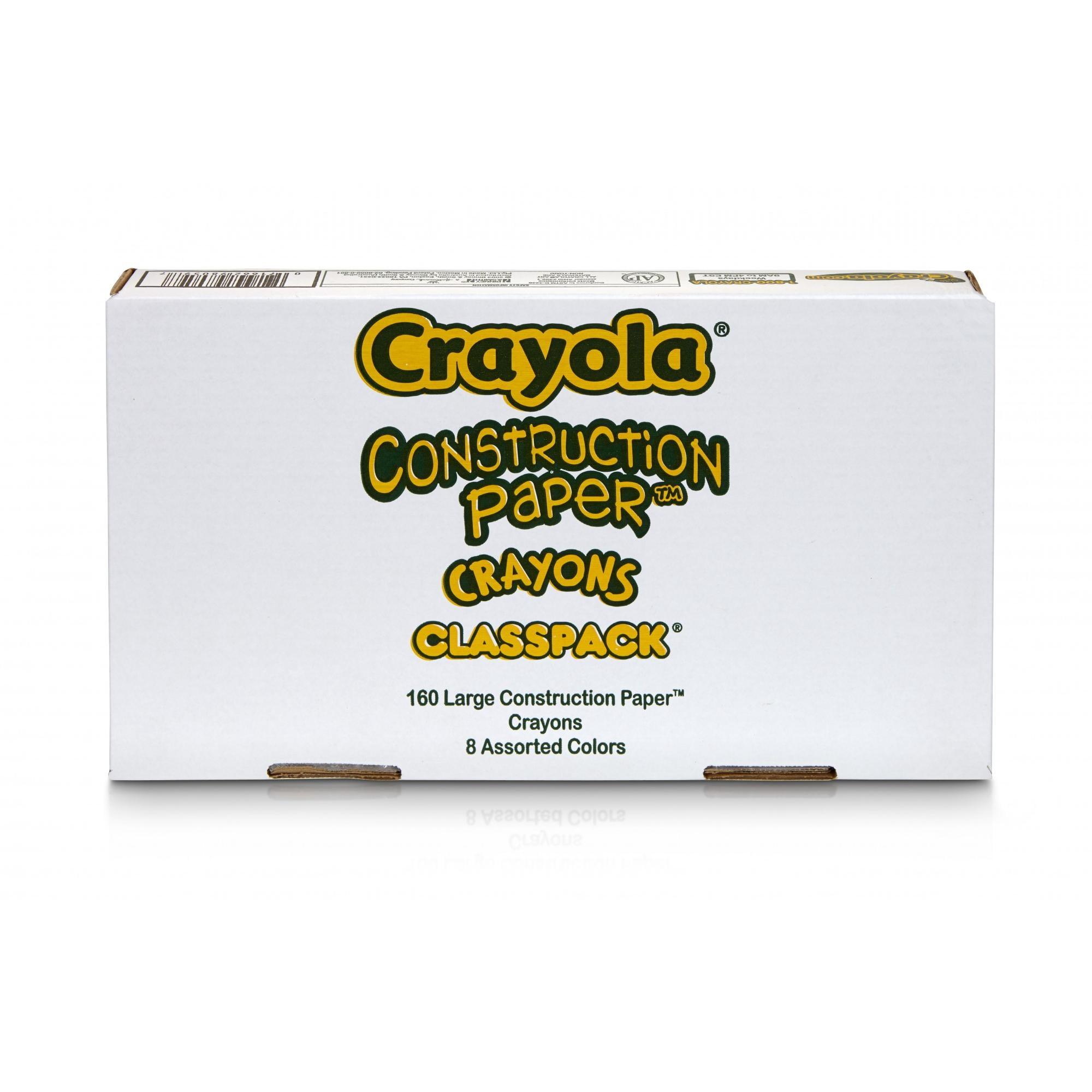 Crayola Bulk Pack Construction Paper Crayons Classpack 20 Sets of 8