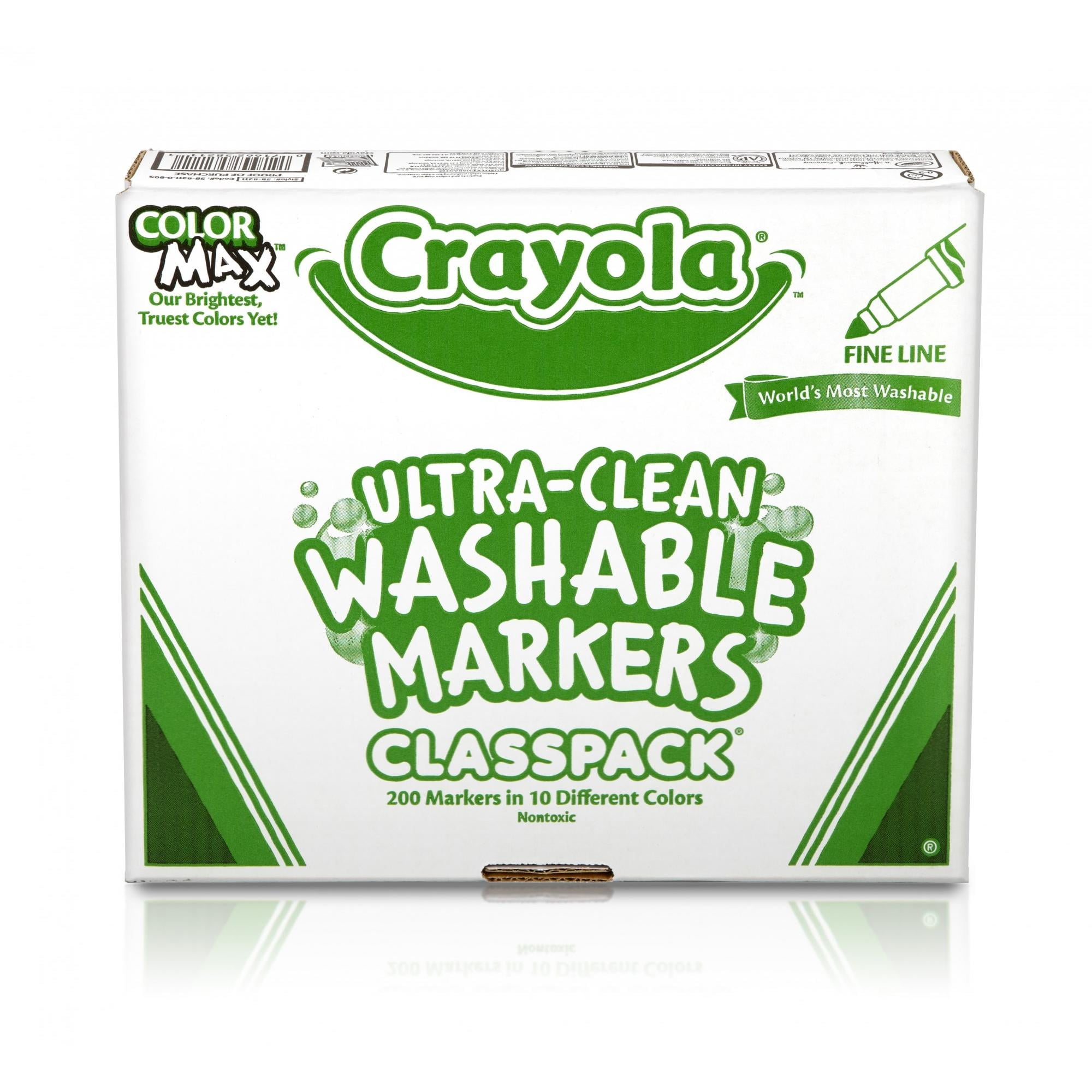 Buy Crayola® Ultra-Clean Washable™ Fine Line Markers (Pack of 200) at S&S  Worldwide